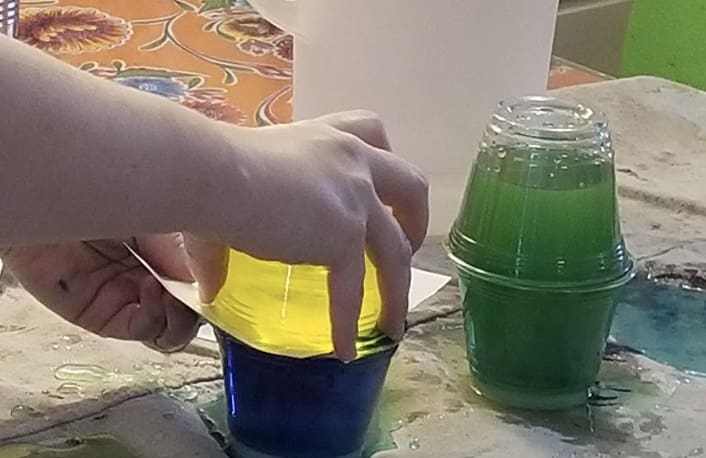 Students learn about salt water and fresh water through project based learning.